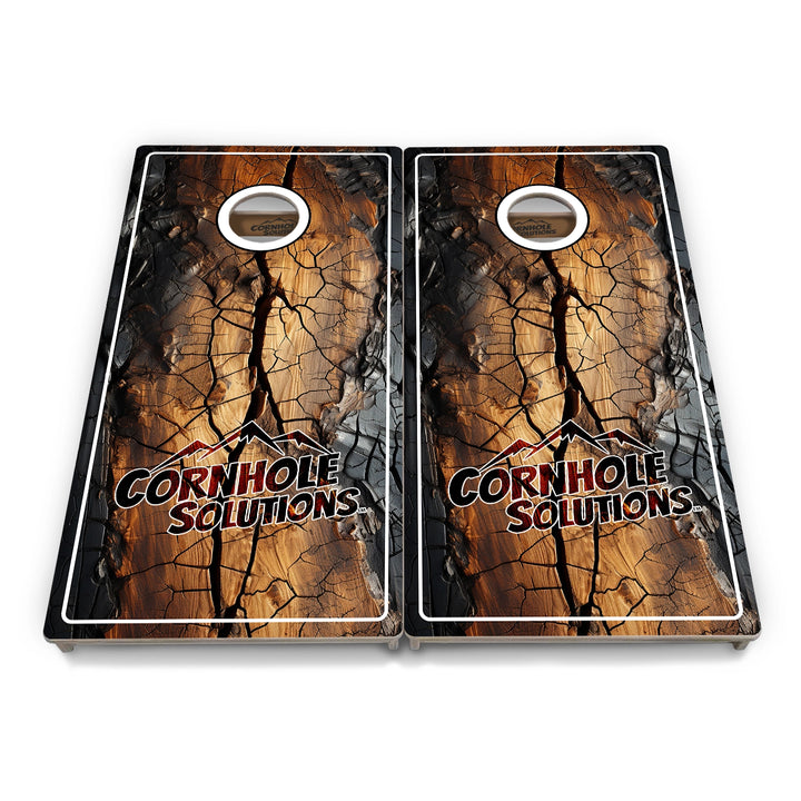 Distressed Live Edge Cornhole Boards – Tournament Series
