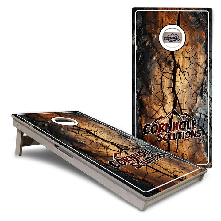 Distressed Live Edge Cornhole Boards – Tournament Series