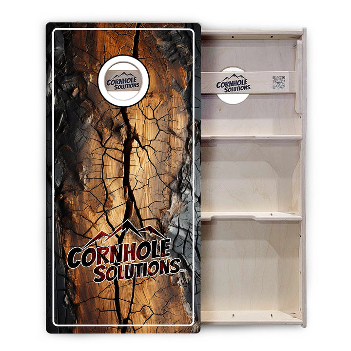 Distressed Live Edge Cornhole Boards – Tournament Series