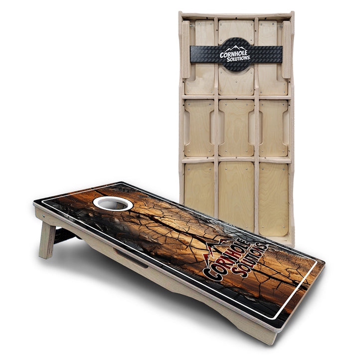 Distressed Live Edge Cornhole Boards – Pro Lite or Pro Elite