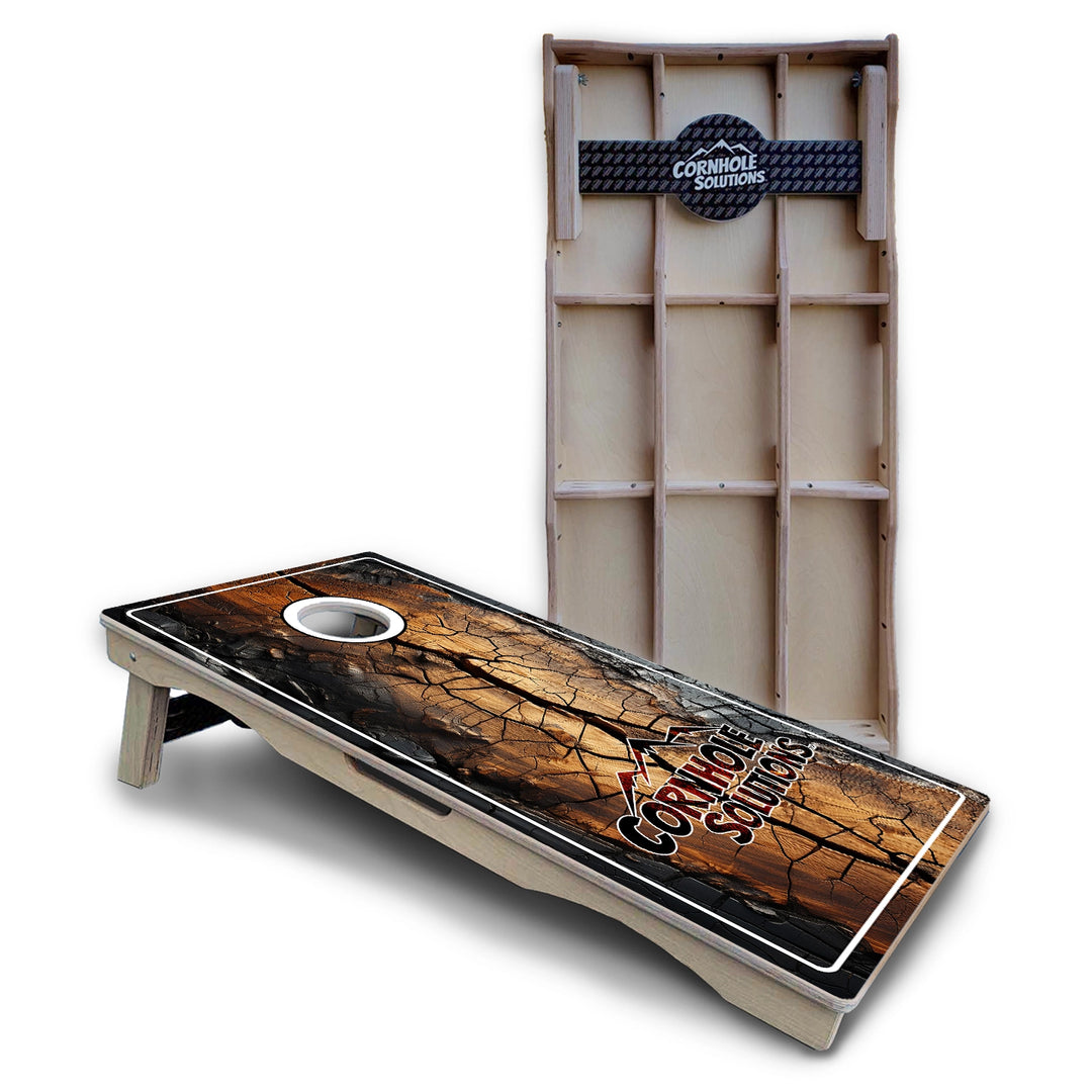 Distressed Live Edge Cornhole Boards – Pro Lite or Pro Elite