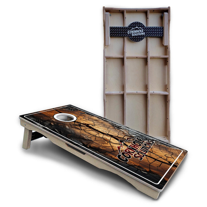 Distressed Live Edge Cornhole Boards – Pro Lite or Pro Elite