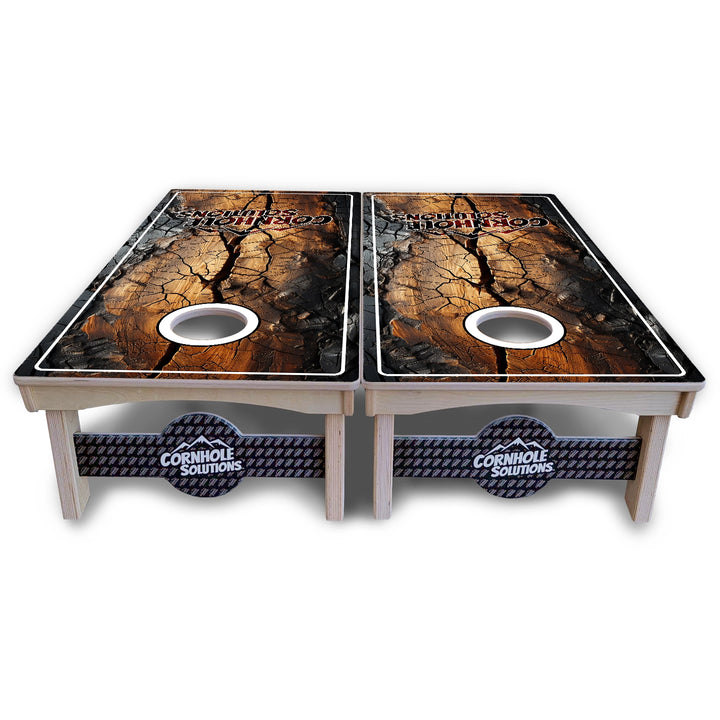 Distressed Live Edge Cornhole Boards – Pro Lite or Pro Elite