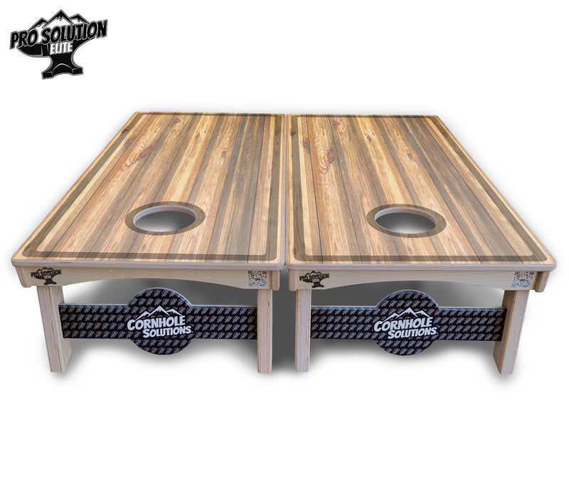 Pro Solution Elite - Cutting Board Design Options - Professional Tournament Cornhole Boards 3/4" Baltic Birch - Zero Bounce Zero Movement Vertical Interlocking Braces for Extra Weight & Stability +Double Thick Legs +Airmail Blocker