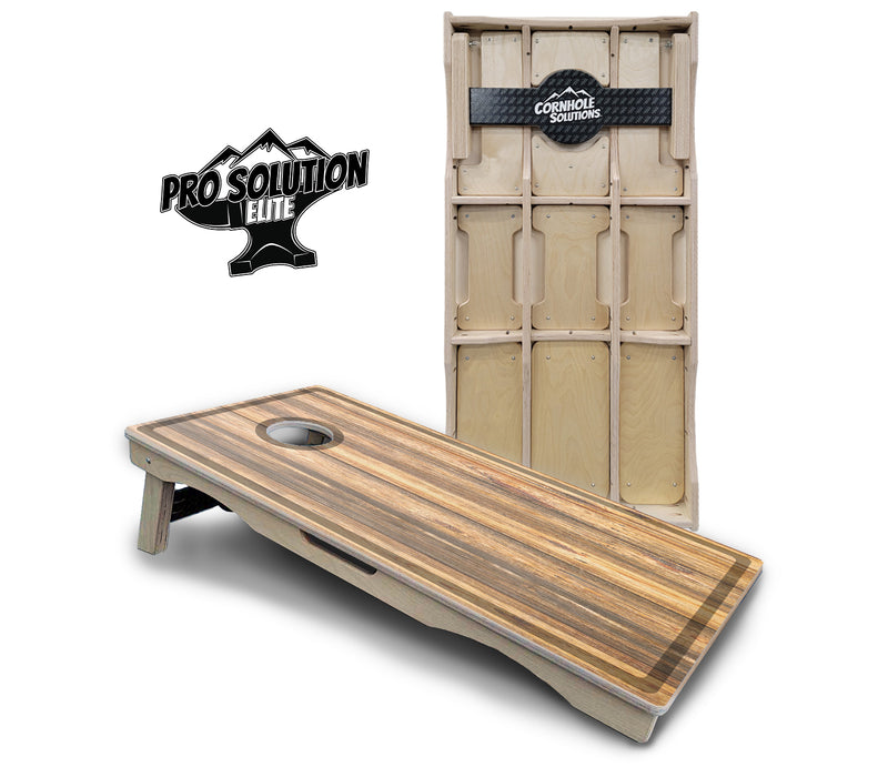 Pro Solution Elite - Cutting Board Design Options - Professional Tournament Cornhole Boards 3/4" Baltic Birch - Zero Bounce Zero Movement Vertical Interlocking Braces for Extra Weight & Stability +Double Thick Legs +Airmail Blocker