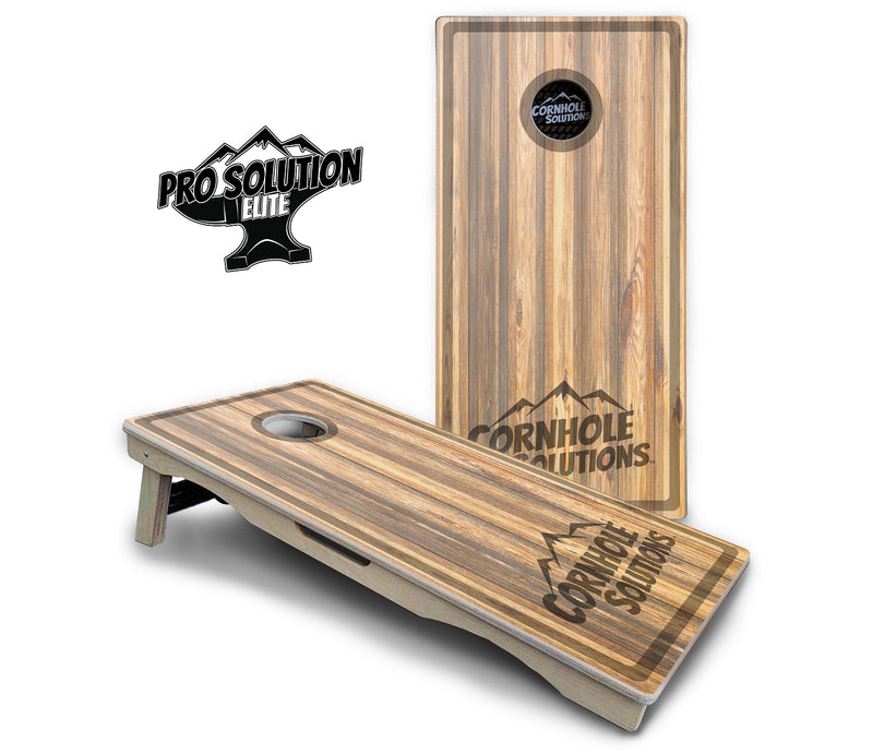 Pro Solution Elite - Cutting Board Design Options - Professional Tournament Cornhole Boards 3/4" Baltic Birch - Zero Bounce Zero Movement Vertical Interlocking Braces for Extra Weight & Stability +Double Thick Legs +Airmail Blocker