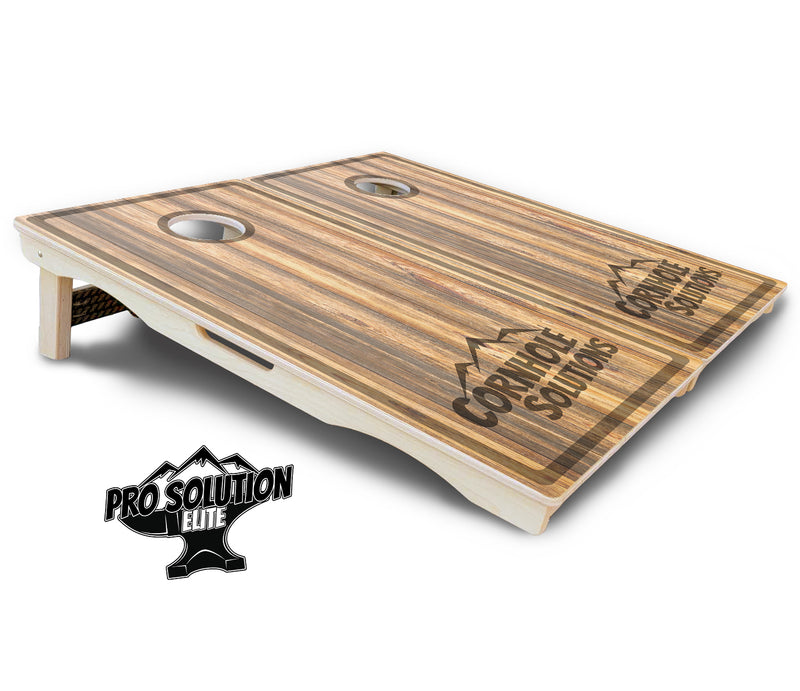 Pro Solution Elite - Cutting Board Design Options - Professional Tournament Cornhole Boards 3/4" Baltic Birch - Zero Bounce Zero Movement Vertical Interlocking Braces for Extra Weight & Stability +Double Thick Legs +Airmail Blocker