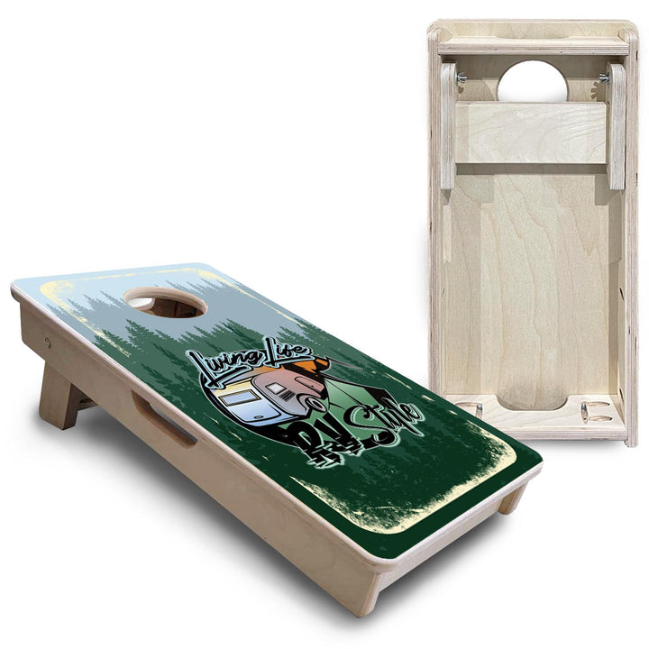 Living Life RV Style - Mini or Vacation Size Cornhole Boards