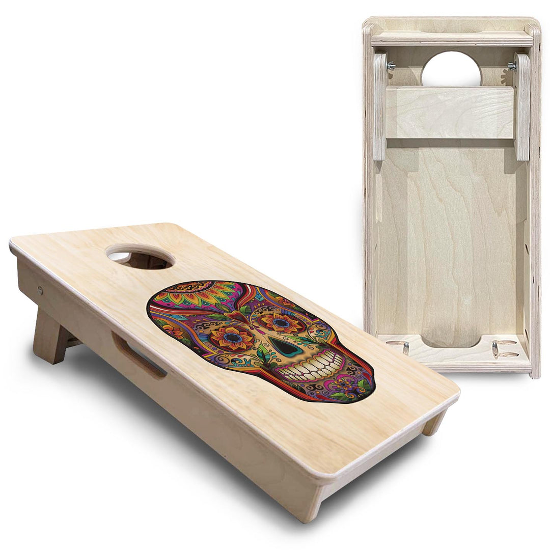 Natural Sugar Skull - Mini or Vacation Size Cornhole Boards