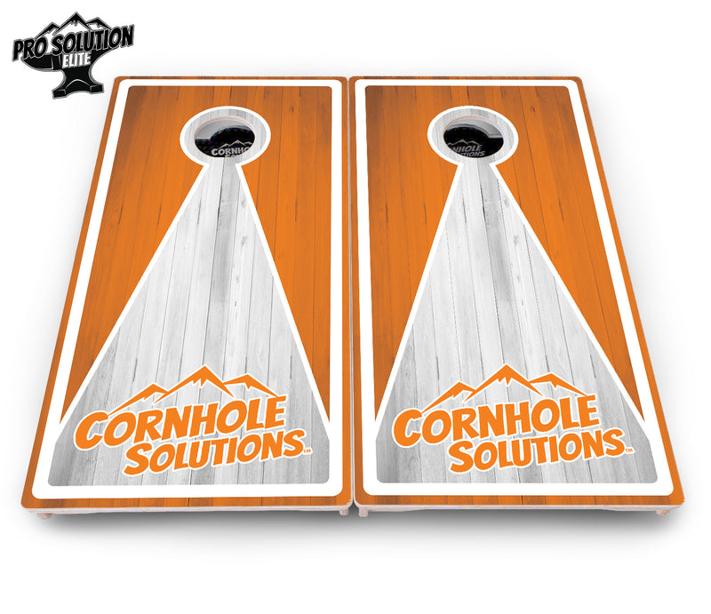 Pro Solution Elite - Keyhole Design Options CS Logo - Professional Tournament Cornhole Boards 3/4" Baltic Birch - Zero Bounce Zero Movement Vertical Interlocking Braces for Extra Weight & Stability +Double Thick Legs +Airmail Blocker