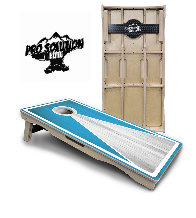 Pro Solution Elite - Keyhole Design Options - Professional Tournament Cornhole Boards 3/4" Baltic Birch - Zero Bounce Zero Movement Vertical Interlocking Braces for Extra Weight & Stability +Double Thick Legs +Airmail Blocker