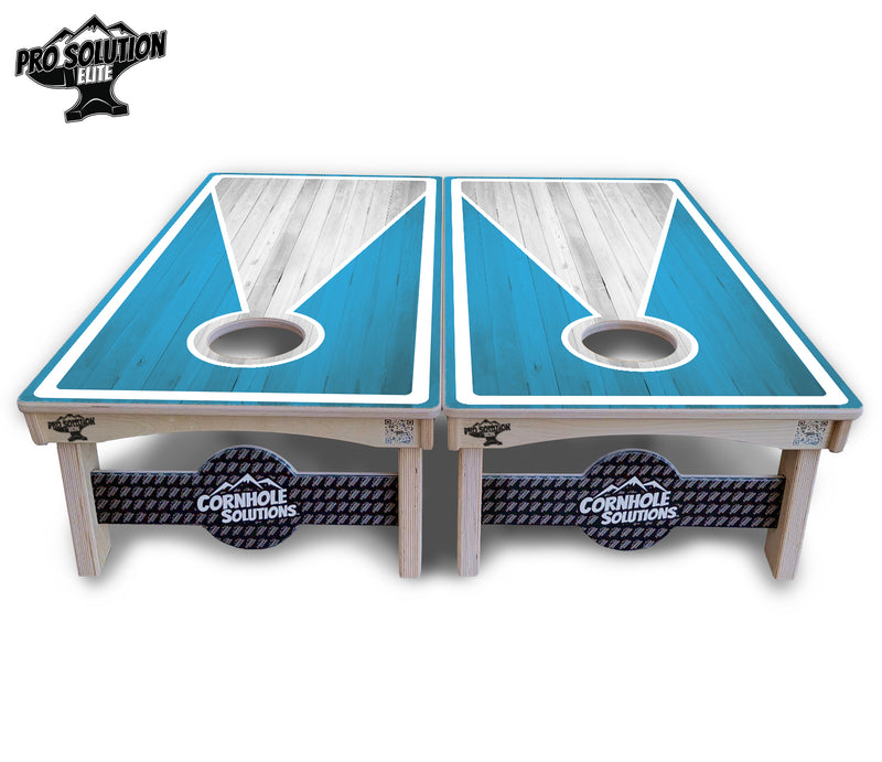 Pro Solution Elite - Keyhole Design Options - Professional Tournament Cornhole Boards 3/4" Baltic Birch - Zero Bounce Zero Movement Vertical Interlocking Braces for Extra Weight & Stability +Double Thick Legs +Airmail Blocker