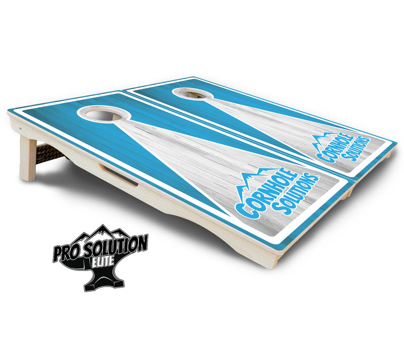 Pro Solution Elite - Keyhole Design Options CS Logo - Professional Tournament Cornhole Boards 3/4" Baltic Birch - Zero Bounce Zero Movement Vertical Interlocking Braces for Extra Weight & Stability +Double Thick Legs +Airmail Blocker