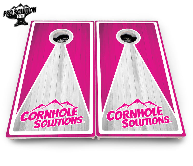 Pro Solution Elite - Keyhole Design Options CS Logo - Professional Tournament Cornhole Boards 3/4" Baltic Birch - Zero Bounce Zero Movement Vertical Interlocking Braces for Extra Weight & Stability +Double Thick Legs +Airmail Blocker