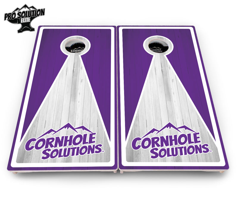 Pro Solution Elite - Keyhole Design Options CS Logo - Professional Tournament Cornhole Boards 3/4" Baltic Birch - Zero Bounce Zero Movement Vertical Interlocking Braces for Extra Weight & Stability +Double Thick Legs +Airmail Blocker