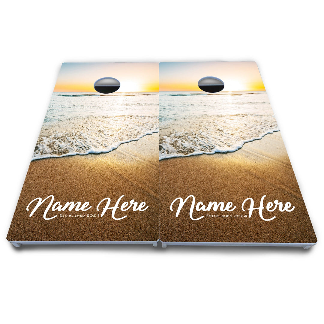 Ocean Sunset Cornhole Boards - All Weather Series
