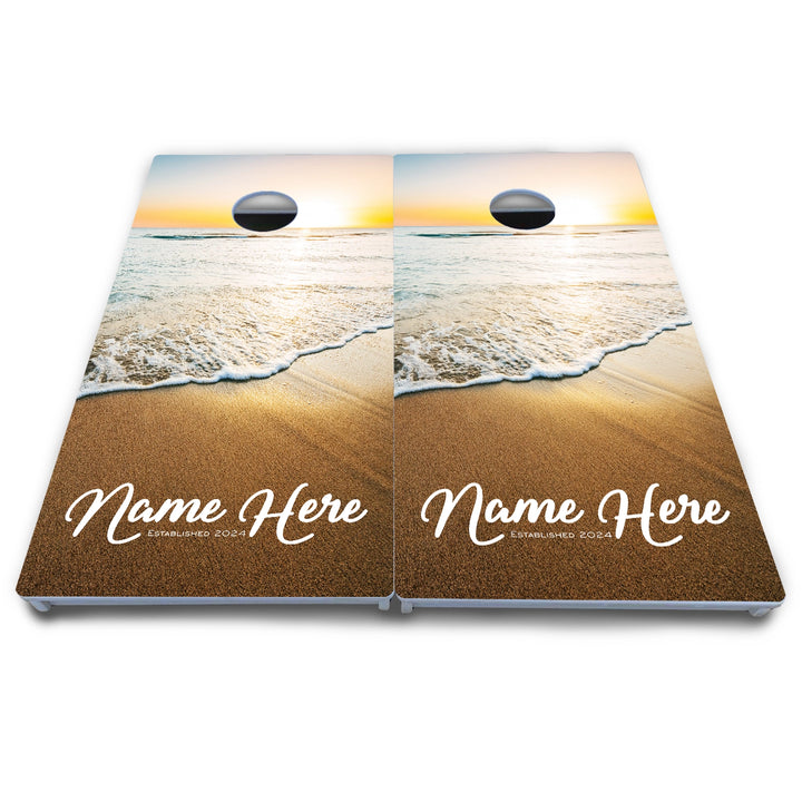 Ocean Sunset Cornhole Boards - All Weather Series