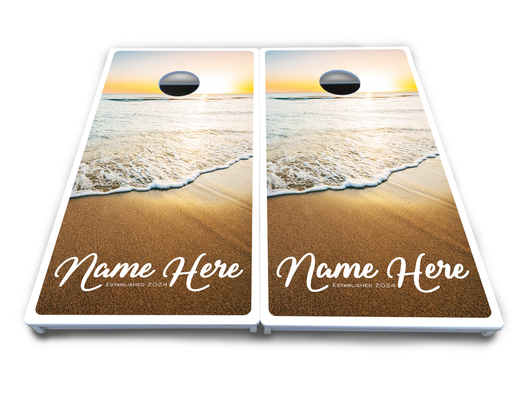 Beach Sunset Cornhole Boards - All Weather Series