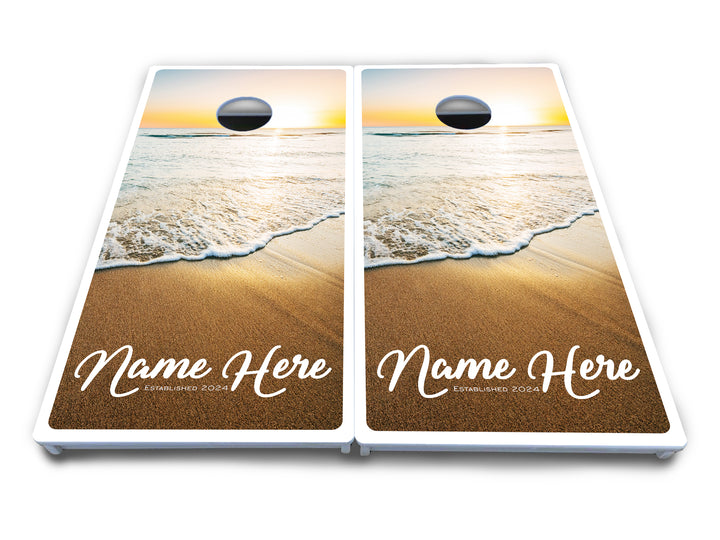 Beach Sunset Cornhole Boards - All Weather Series