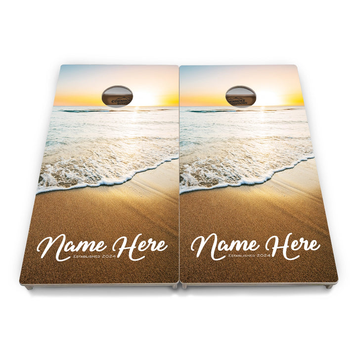 Ocean Sunset Cornhole Boards – Tournament Series