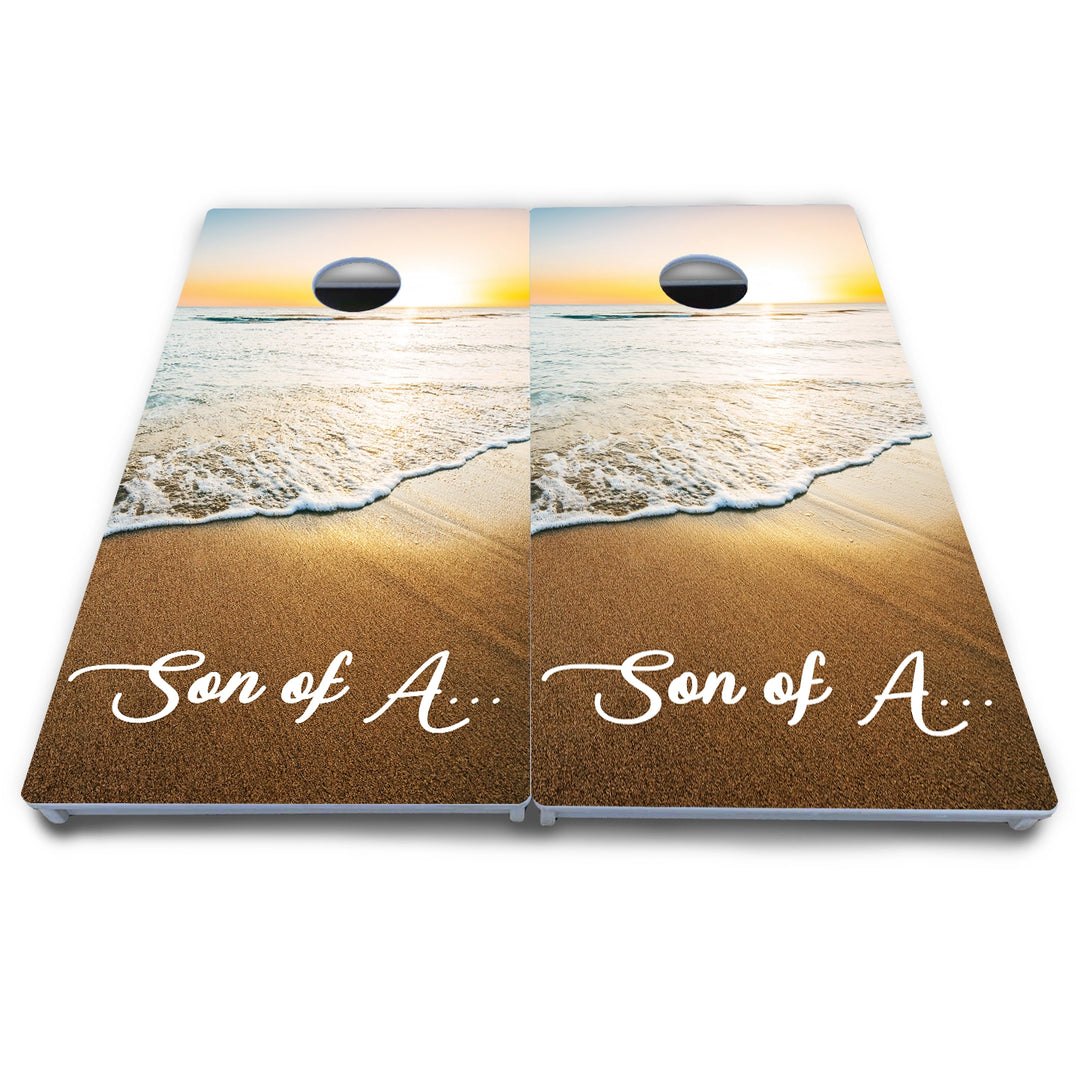 Ocean Sunset Cornhole Boards - All Weather Series