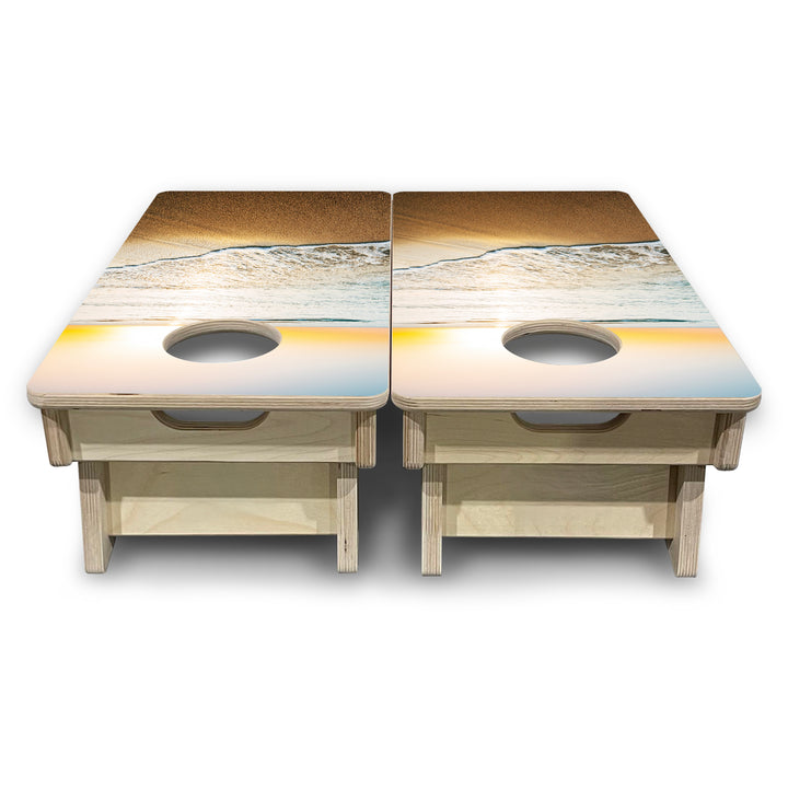 Mini Cornhole Boards - Beach Sunset