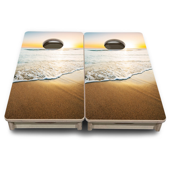 Mini Cornhole Boards - Beach Sunset