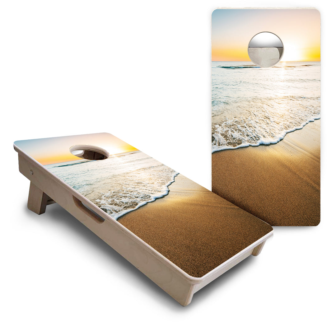 Mini Cornhole Boards - Beach Sunset