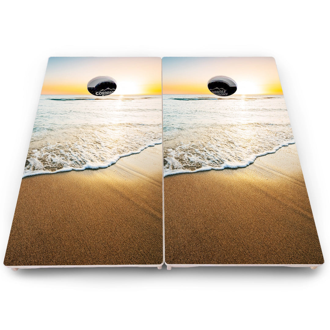 Ocean Sunset Cornhole Boards – Pro Lite or Pro Elite