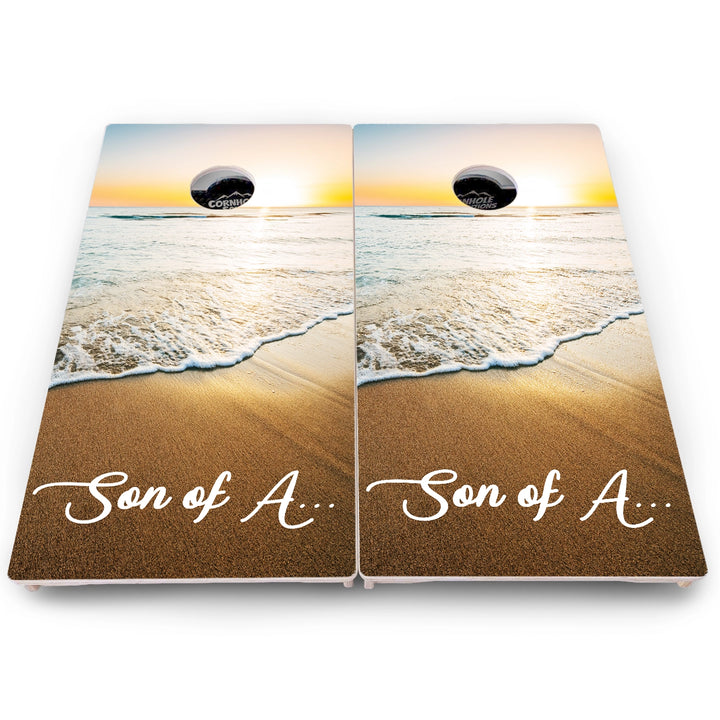 Ocean Sunset Cornhole Boards – Pro Lite or Pro Elite