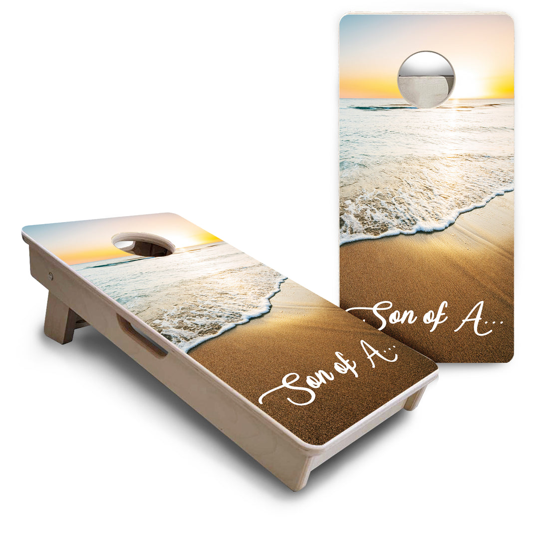 Mini Cornhole Boards - Beach Sunset