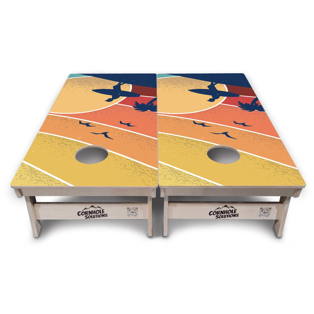 Retro Beach Cornhole Boards – Tournament Series