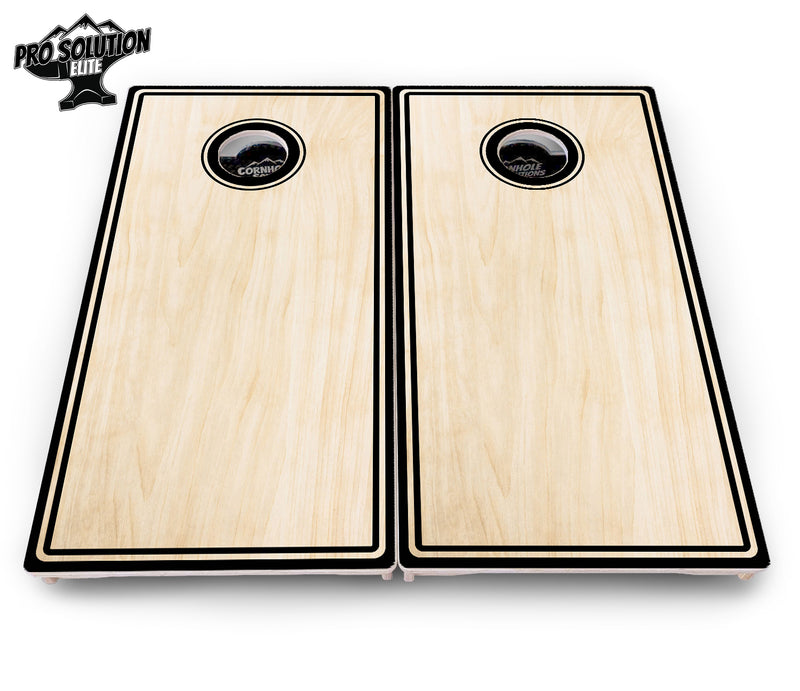 Pro Solution Elite - Pinstripe Design Options - Professional Tournament Cornhole Boards 3/4" Baltic Birch - Zero Bounce Zero Movement Vertical Interlocking Braces for Extra Weight & Stability +Double Thick Legs +Airmail Blocker