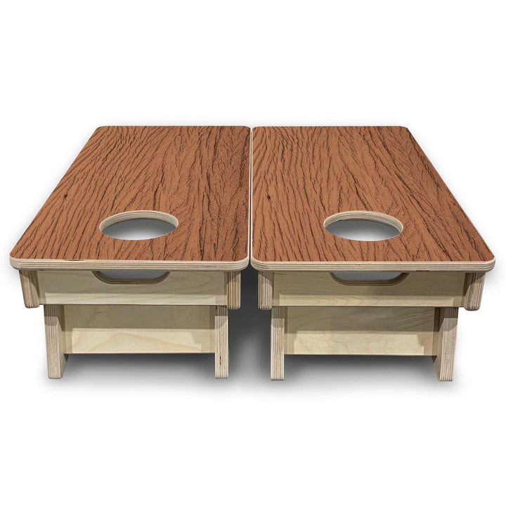 Brown Wood - Mini or Vacation Size Cornhole Boards