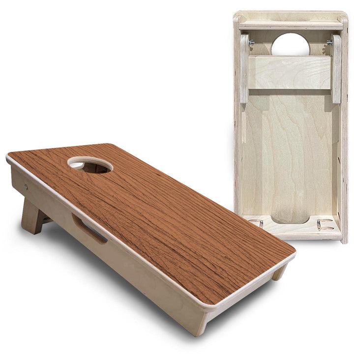 Brown Wood - Mini or Vacation Size Cornhole Boards