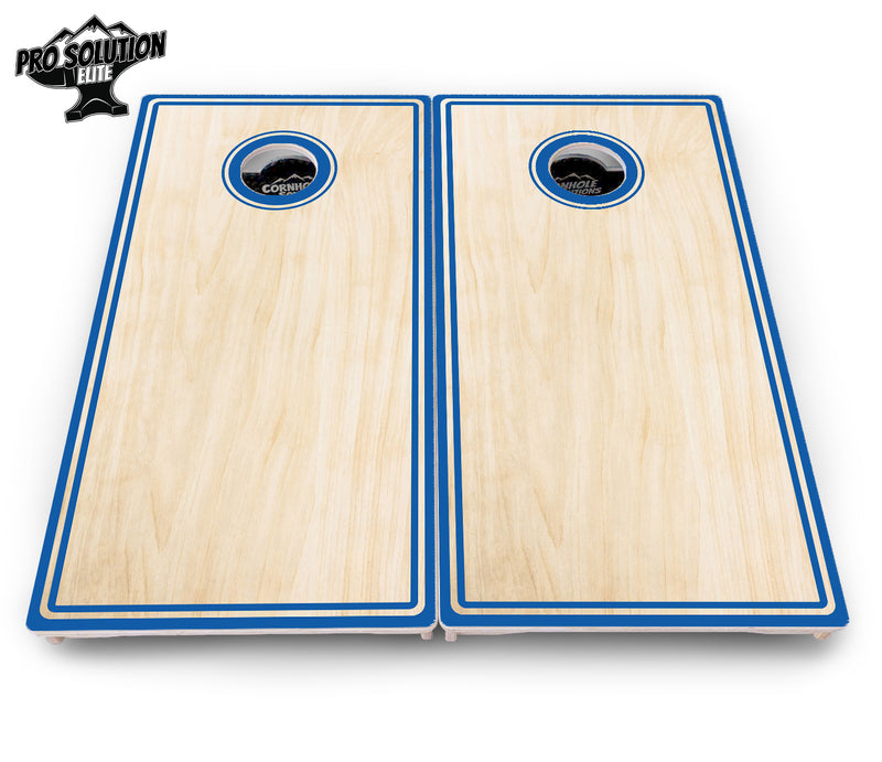 Pro Solution Elite - Pinstripe Design Options - Professional Tournament Cornhole Boards 3/4" Baltic Birch - Zero Bounce Zero Movement Vertical Interlocking Braces for Extra Weight & Stability +Double Thick Legs +Airmail Blocker