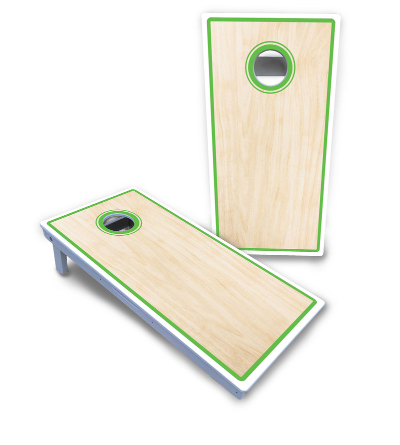 Waterproof - Pinstripe Design Options - All Weather Boards "Outdoor Solution" 18mm(3/4")Direct UV Printed - Regulation 2' by 4' Cornhole Boards (Set of 2 Boards) Double Thick Legs, with Leg Brace & Dual Support Braces!