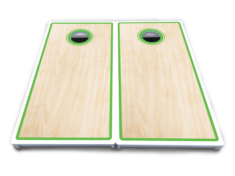 Waterproof - Pinstripe Design Options - All Weather Boards "Outdoor Solution" 18mm(3/4")Direct UV Printed - Regulation 2' by 4' Cornhole Boards (Set of 2 Boards) Double Thick Legs, with Leg Brace & Dual Support Braces!