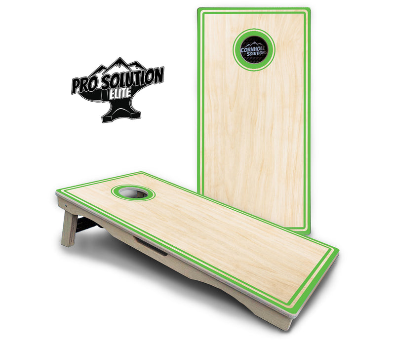 Pro Solution Elite - Pinstripe Design Options - Professional Tournament Cornhole Boards 3/4" Baltic Birch - Zero Bounce Zero Movement Vertical Interlocking Braces for Extra Weight & Stability +Double Thick Legs +Airmail Blocker