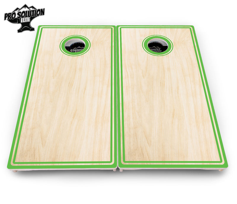 Pro Solution Elite - Pinstripe Design Options - Professional Tournament Cornhole Boards 3/4" Baltic Birch - Zero Bounce Zero Movement Vertical Interlocking Braces for Extra Weight & Stability +Double Thick Legs +Airmail Blocker