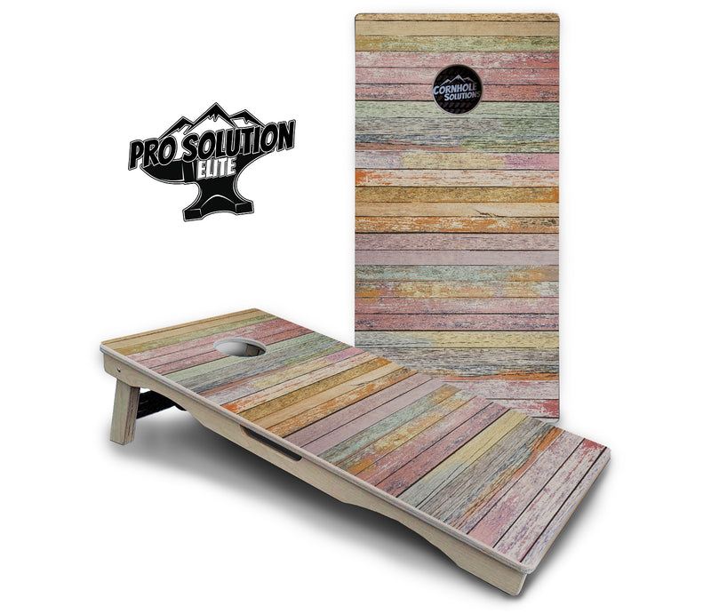 Pro Solution Elite - Pastel Color Plank - Professional Tournament Cornhole Boards 3/4" Baltic Birch - Zero Bounce Zero Movement Vertical Interlocking Braces for Extra Weight & Stability +Double Thick Legs +Airmail Blocker