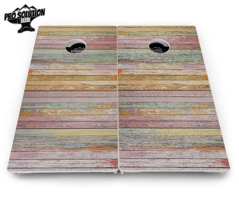 Pro Solution Elite - Pastel Color Plank - Professional Tournament Cornhole Boards 3/4" Baltic Birch - Zero Bounce Zero Movement Vertical Interlocking Braces for Extra Weight & Stability +Double Thick Legs +Airmail Blocker