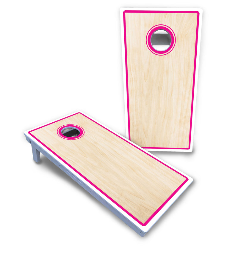 Waterproof - Pinstripe Design Options - All Weather Boards "Outdoor Solution" 18mm(3/4")Direct UV Printed - Regulation 2' by 4' Cornhole Boards (Set of 2 Boards) Double Thick Legs, with Leg Brace & Dual Support Braces!