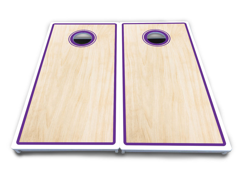 Waterproof - Pinstripe Design Options - All Weather Boards "Outdoor Solution" 18mm(3/4")Direct UV Printed - Regulation 2' by 4' Cornhole Boards (Set of 2 Boards) Double Thick Legs, with Leg Brace & Dual Support Braces!