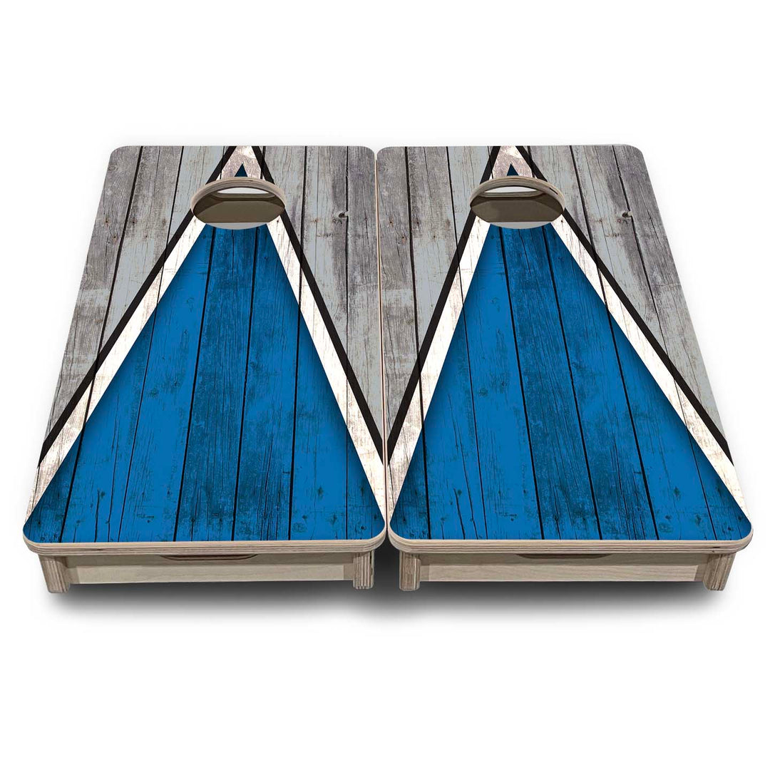 Mini Cornhole Boards - Team Color Triangle