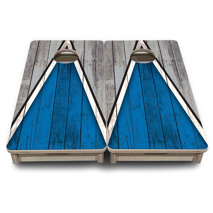 Mini Cornhole Boards - Team Color Triangle
