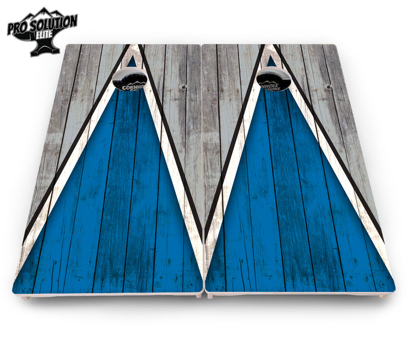 Pro Solution Elite - Team Color Triangle Design Options - Professional Tournament Cornhole Boards 3/4" Baltic Birch - Zero Bounce Zero Movement Vertical Interlocking Braces for Extra Weight & Stability +Double Thick Legs +Airmail Blocker