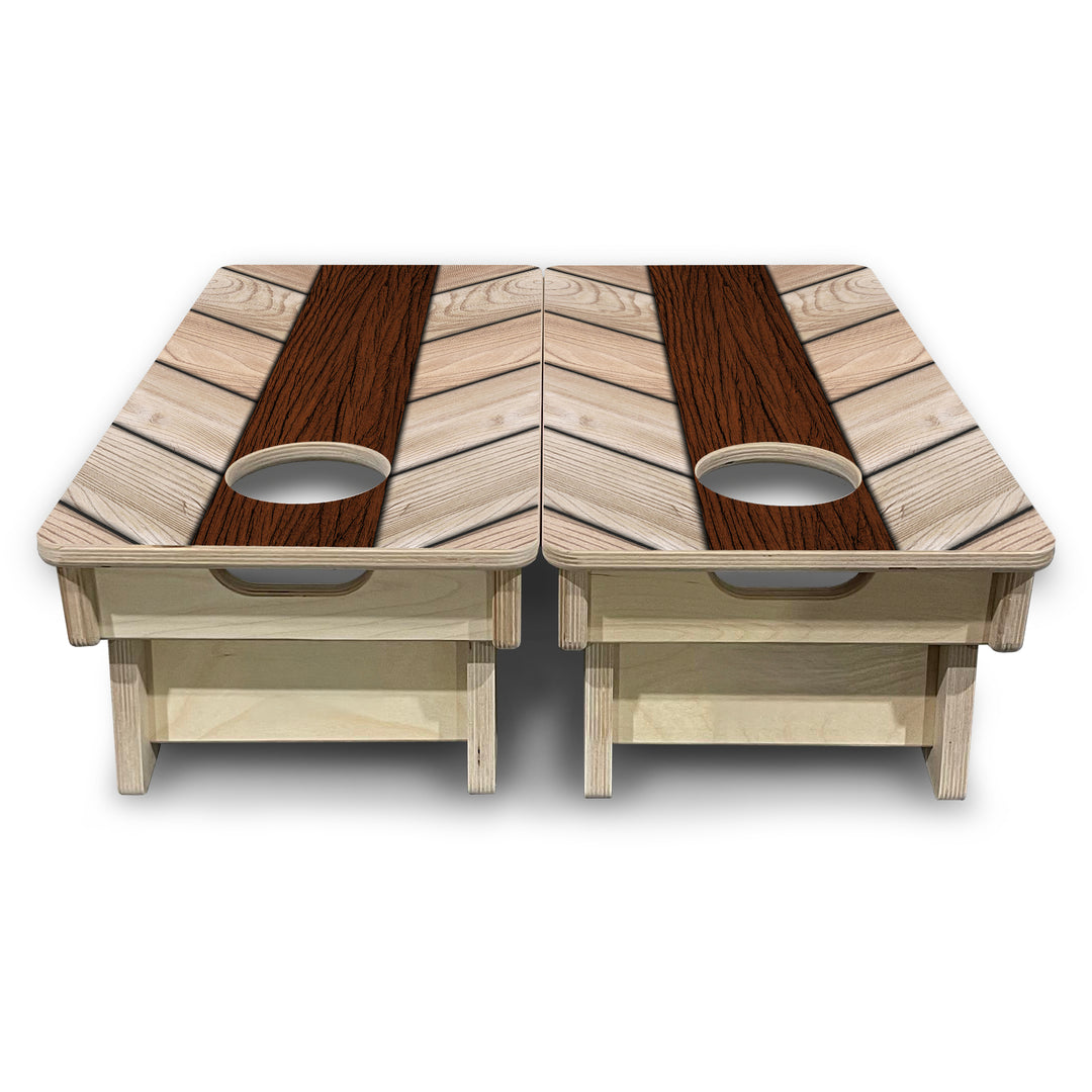 Mini Cornhole Boards - Cream Planks