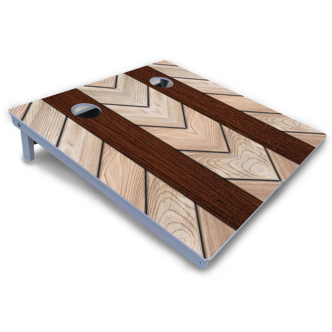 Cream Planks Cornhole Boards - All Weather Series