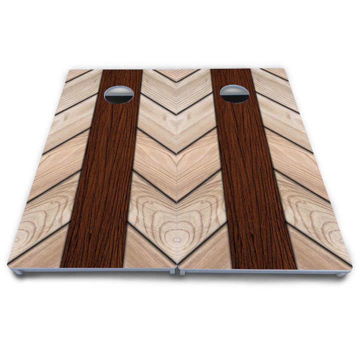 Cream Planks Cornhole Boards - All Weather Series